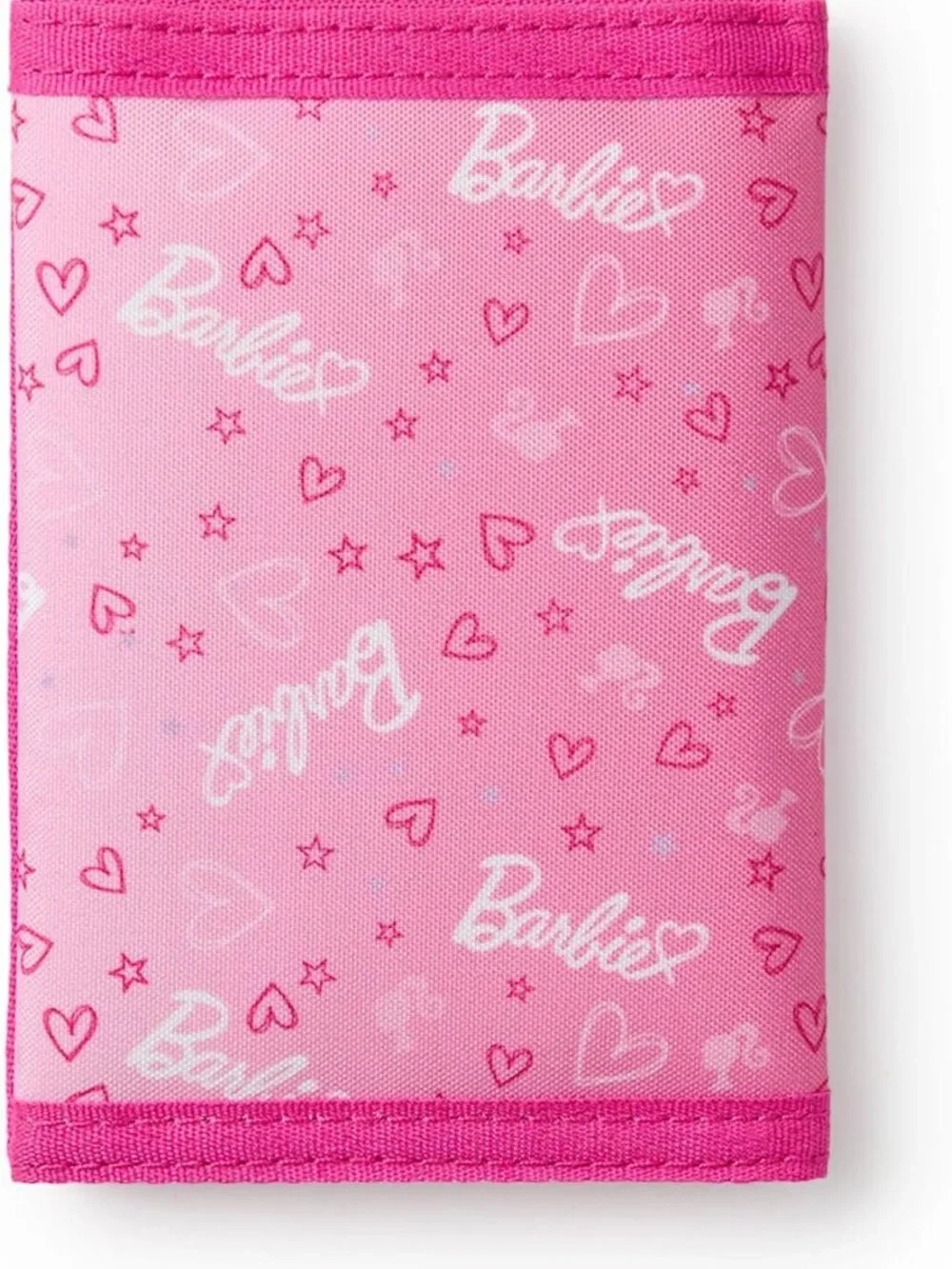 Cute Pink Trifold Wallet for Girls | Heart Print Kids Cash & Card Holder with
